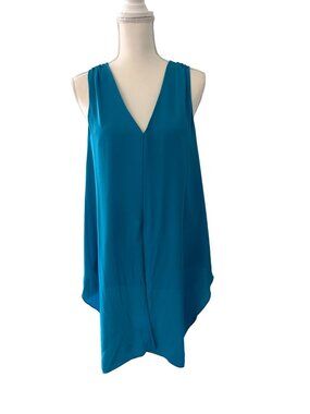 CINQ A SEPT Blue Tunic Blouse Top Size Small